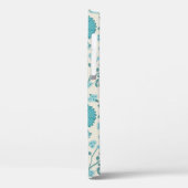 Jacobean Floral Big Pattern Teals op Cream Case-Mate iPhone Case (Achterkant / Links)