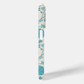 Jacobean Floral Big Pattern Teals op Cream Case-Mate iPhone Case (Achterkant / Rechts)