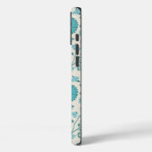 Jacobean Floral Big Pattern Teals op Cream Case-Mate iPhone Case (Achterkant / Links)