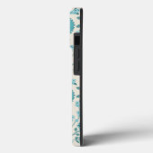 Jacobean Floral Big Pattern Teals op Cream Case-Mate iPhone Case (Achterkant / Links)