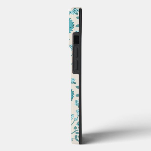 Jacobean Floral Big Pattern Teals op Cream Case-Mate iPhone Case (Achterkant / Links)