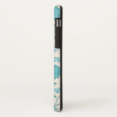 Jacobean Floral Big Pattern Teals op Cream Case-Mate iPhone Case (Achterkant/links)