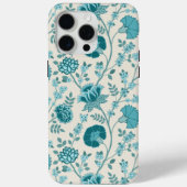 Jacobean Floral Big Pattern Teals op Cream Case-Mate iPhone Case (Achterkant)