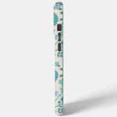 Jacobean Floral Big Pattern Teals op Cream Case-Mate iPhone Case (Achterkant / Links)