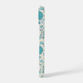 Jacobean Floral Big Pattern Teals op Cream iPhone 15 Case (Linkerkant)
