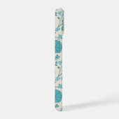 Jacobean Floral Big Pattern Teals op Cream iPhone 15 Case (Rechterkant)
