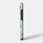 Jacobean Floral Big Pattern Teals op Cream iPhone Hoesje (Linkerkant)