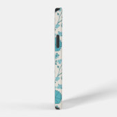 Jacobean Floral Big Pattern Teals op Cream iPhone Hoesje (Rechterkant)