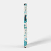 Jacobean Floral Big Pattern Teals op Cream iPhone Hoesje (Rechterkant)