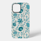 Jacobean Floral Big Pattern Teals op Cream iPhone Hoesje (Achterkant)