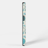 Jacobean Floral Big Pattern Teals op Cream iPhone Hoesje (Rechterkant)
