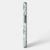 Jacobean Floral Big Pattern Teals op Cream iPhone Hoesje (Linkerkant)
