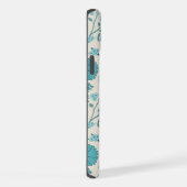 Jacobean Floral Big Pattern Teals op Cream iPhone Hoesje (Rechterkant)