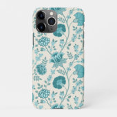 Jacobean Floral Big Pattern Teals op Cream iPhone Hoesje (Achterkant)