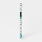 Jacobean Floral Big Pattern Teals op Cream iPhone Hoesje (Rechterkant)
