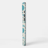 Jacobean Floral Big Pattern Teals op Cream iPhone Hoesje (Linkerkant)