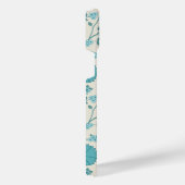 Jacobean Floral Big Pattern Teals op Cream iPhone Hoesje (Rechterkant)