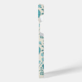 Jacobean Floral Big Pattern Teals op Cream iPhone Hoesje (Linkerkant)