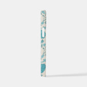 Jacobean Floral Big Pattern Teals op Cream iPhone Hoesje (Rechterkant)