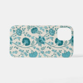 Jacobean Floral Big Pattern Teals op Cream iPhone Hoesje (Achterkant horizontaal)