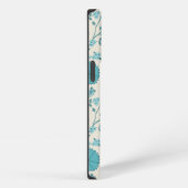 Jacobean Floral Big Pattern Teals op Cream iPhone Hoesje (Rechterkant)