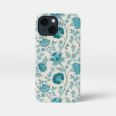Jacobean Floral Big Pattern Teals op Cream iPhone Hoesje (Achterkant)