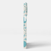 Jacobean Floral Big Pattern Teals op Cream iPhone Hoesje (Rechterkant)