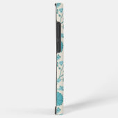 Jacobean Floral Big Pattern Teals op Cream Samsung Galaxy Hoesje (Rechterkant)
