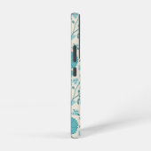 Jacobean Floral Big Pattern Teals op Cream Samsung Galaxy Hoesje (Rechterkant)