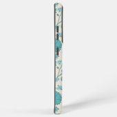 Jacobean Floral Big Pattern Teals op Cream Samsung Galaxy Hoesje (Rechterkant)
