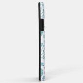 Jacobean Floral Big Pattern Teals op wit Case-Mate iPhone Case (Achterkant/rechts)