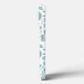 Jacobean Floral Big Pattern Teals op wit Case-Mate iPhone Case (Achterkant / Links)