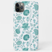 Jacobean Floral Big Pattern Teals op wit Case-Mate iPhone Case (Achterkant)