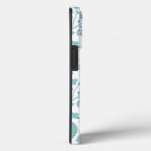 Jacobean Floral Big Pattern Teals op wit Case-Mate iPhone Case (Achterkant / Rechts)