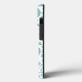Jacobean Floral Big Pattern Teals op wit Case-Mate iPhone Case (Achterkant / Links)