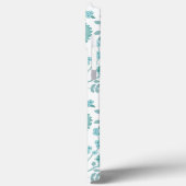 Jacobean Floral Big Pattern Teals op wit Case-Mate iPhone Case (Achterkant / Links)