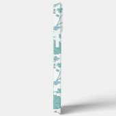 Jacobean Floral Big Pattern Teals op wit Case-Mate iPhone Case (Achterkant / Rechts)