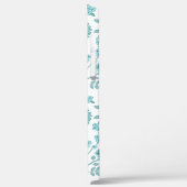 Jacobean Floral Big Pattern Teals op wit Case-Mate iPhone Case (Achterkant / Links)