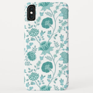 Jacobean Floral Big Pattern Teals op wit Case-Mate iPhone Case