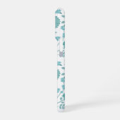 Jacobean Floral Big Pattern Teals op wit iPhone Hoesje (Linkerkant)