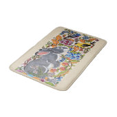 Jacobean Floral Bunny Rabbit en Birds Bath Mat (Gekanteld)