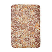 Jacobean Floral Damask, Beige en Chocolate Brown Badmat (Voorkant Verticaal)