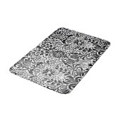Jacobean Floral Damask, Black, White en Grey Badmat (Gekanteld)
