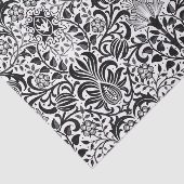 Jacobean Floral Damask, Black, White en Grey Tissuepapier (Detail)