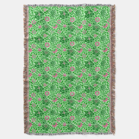 Jacobean Floral, Emerald en Lime Green Deken (Voorkant Verticaal)