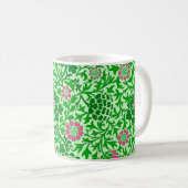 Jacobean Floral, Emerald en Lime Green Koffiemok (Voorkant rechts)