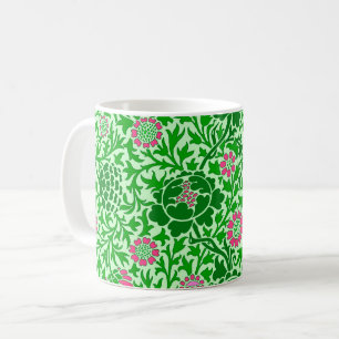 Jacobean Floral, Emerald en Lime Green Koffiemok