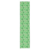 Jacobean Floral, Emerald en Lime Green Korte Tafelloper (Voorkant)