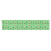Jacobean Floral, Emerald en Lime Green Korte Tafelloper (Horizontaal)