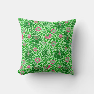 Jacobean Floral, Emerald en Lime Green Kussen